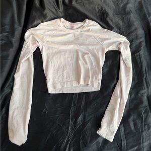 lululemon Pale Pink Long-Sleeve Cropped Top